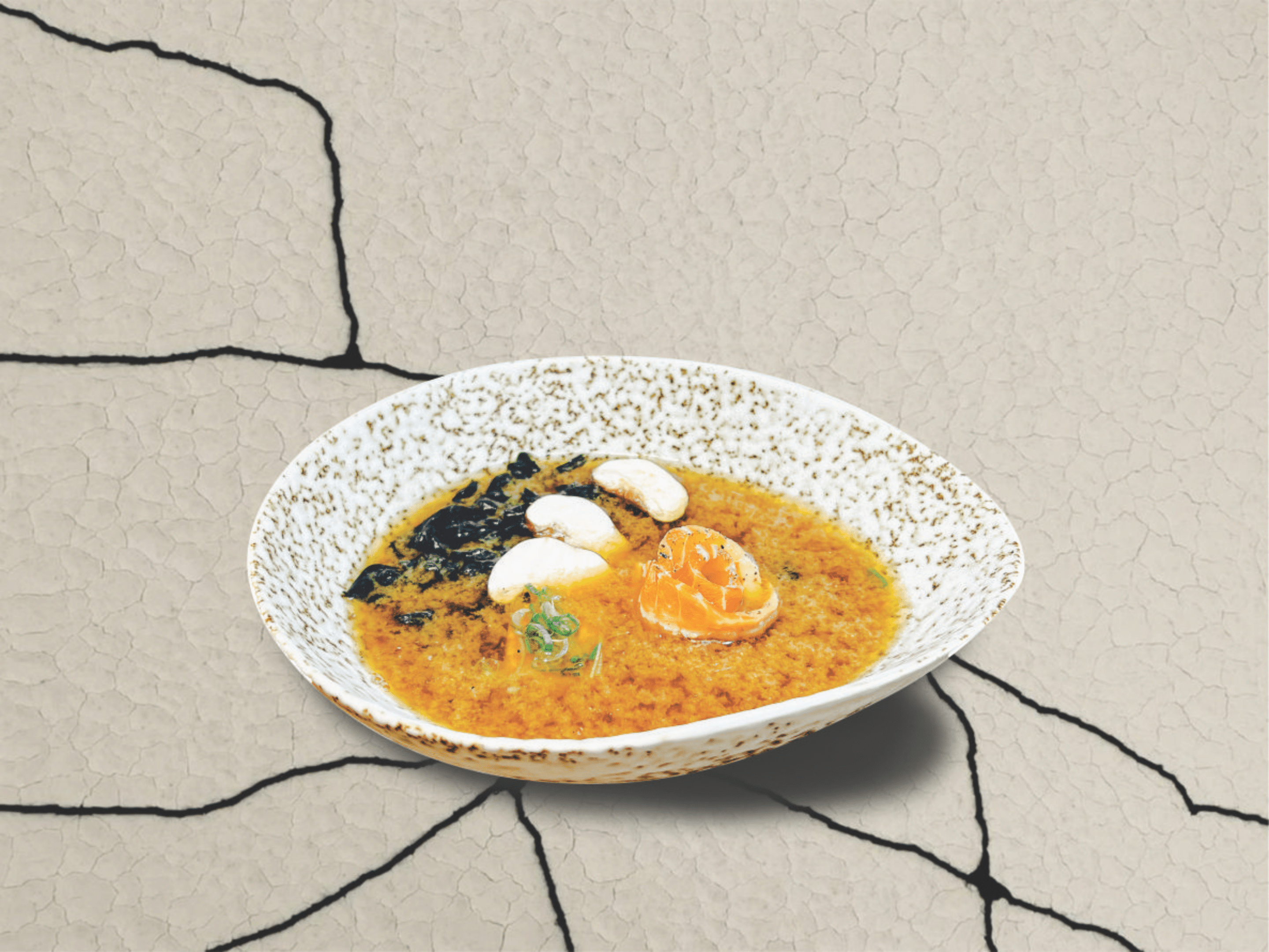 Soupe miso traditionnelle, servie chaude avec des légumes frais et du tofu